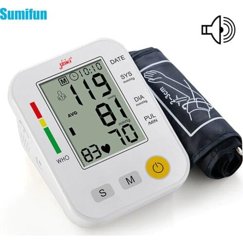 Medical Arm Blood Pressure Heart Rate Pulse Monitor Tensiometer Automatic BP Sphygmomanometer Tonometer Adult Health Monitoring