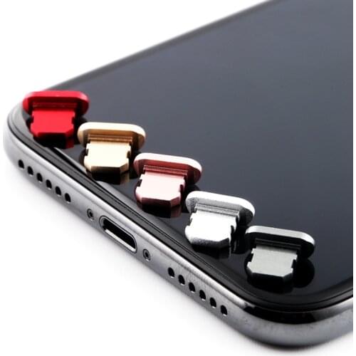 Metal Dust plug Charging Port Dust Plug for iPhone 8 7 6 6S Plus Mini Dust Plug For iPhone 5 5s SE Phone Accessories