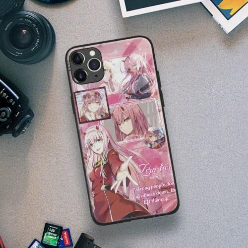 Zero Two Darling in the FranXX Soft Silicone for IPhone Se 6 6s 7 8 Plus X XR XS 11 12 Mini Pro Max Glass Phone Case Cover Shell