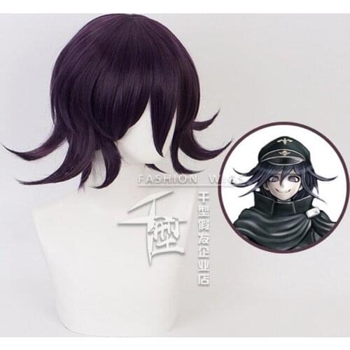 Anime Danganronpa V3 Killing Harmony Ouma Kokichi Short Wig Cosplay Costume Dangan Ronpa Heat Resistant Synthetic Hair Men Wigs