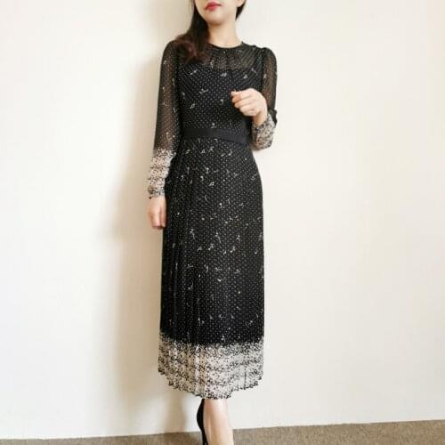 2021 New Spring/Summer Collections Floral Print Midi Pleated Dress UK 8-UK 16