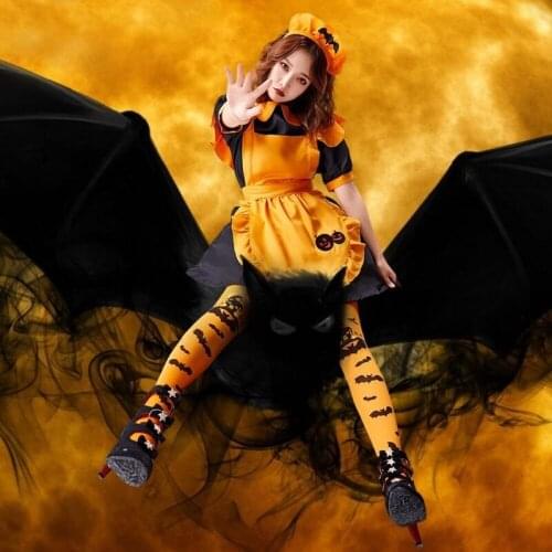 Plus Size Halloween Cosplay Pumpkin Maid Costume Lolita Girl Sexy Maid Outfits Lingerie Dress Anime Cosplay