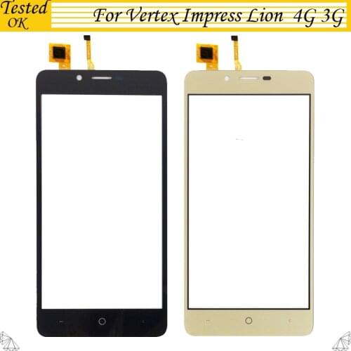 Touchscreen For Vertex impress lion 3g 4g Touch Screen Digitizer 100% Tested Working Touch Screen Panel Sensor Glass