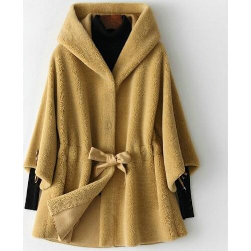 Wool Jacket Autumn Winter Coat Women Clothes 2020 Real Fur Coat Korean Vintage Sheep Shearling Suede Lining Women Tops ZT3758