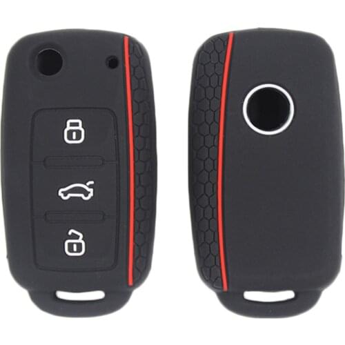 Silicone Car Key Fob Case Cover for Volkswagen Polo Golf Tiguan Sagitar