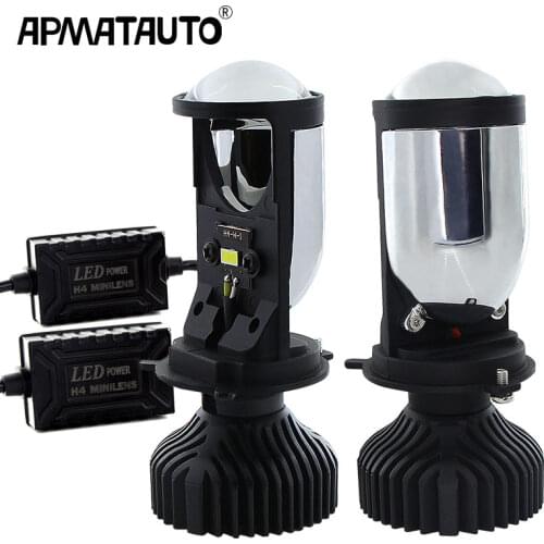 2pcs 70W/Pair 5500K H4 LED hi-lo mini projector lens headlight 12V 24V Automobles LED Bulbs LED Conversion Kit no astigmatic