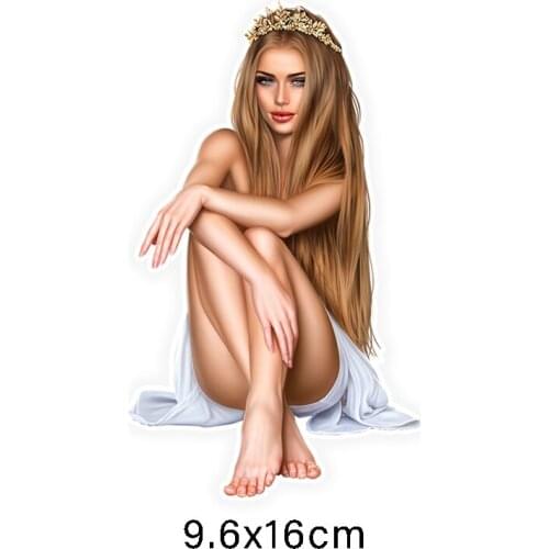 Three Ratels LCS423# 9.6x16cm Sexy beauty colorful car stickers funny styling removable decal