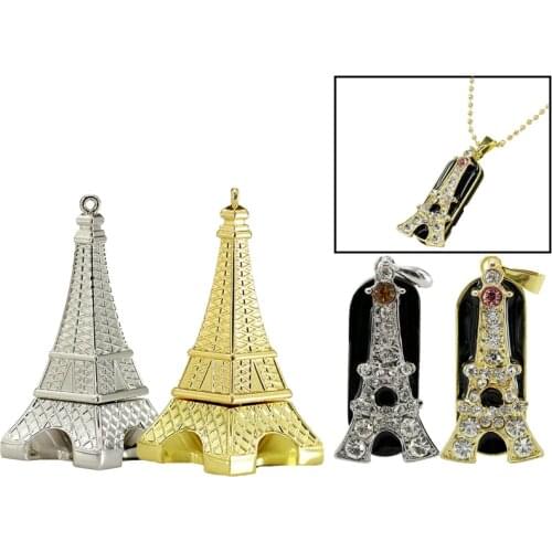 Eiffel Tower USB Flash Drive Metal Eiffel Tower USB Flash Drive 32GB 16GB 8GB USB Memory Stick Pen Drive USB Drive Luxury Gift
