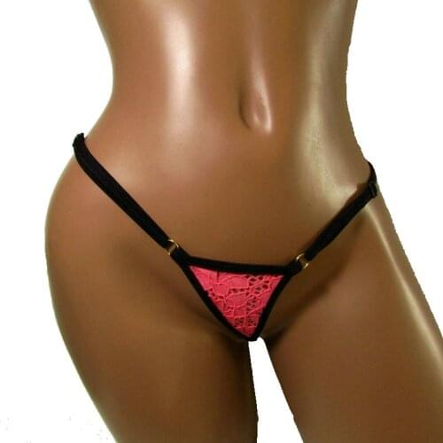 Candy Cherries Panties Women Low Waist Sexy T-Back Adjust Size Thong Femlae Lingerie Underwear Micro Bikini G-String Underpants