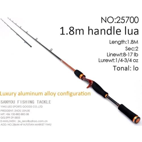 High quality fishing rod carbon snakelike gun with 1.8m holding rod