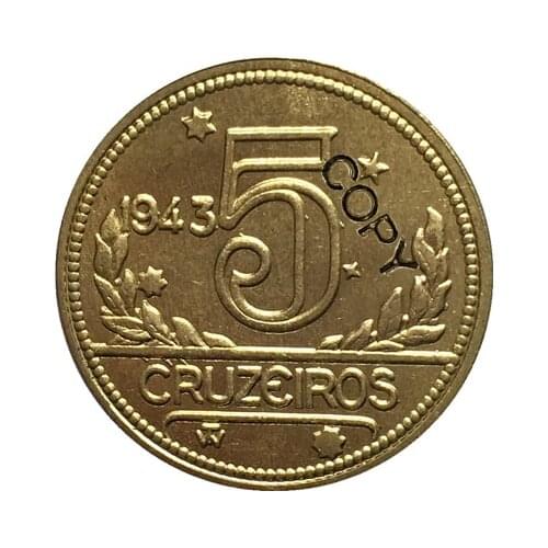 1943 Brazil 5 BRZ coins COPY COINS 27MM