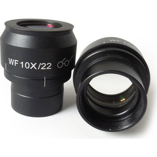 2PCS 10X /22 Wide Field High Eye Point 30mm Caliber Stereo Microscope Eyepiece