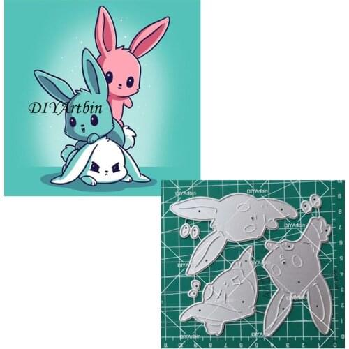 2021 bunny cutting dies mold Scrapbook paper Embossing Dies craft knife mould blade punch stencils die