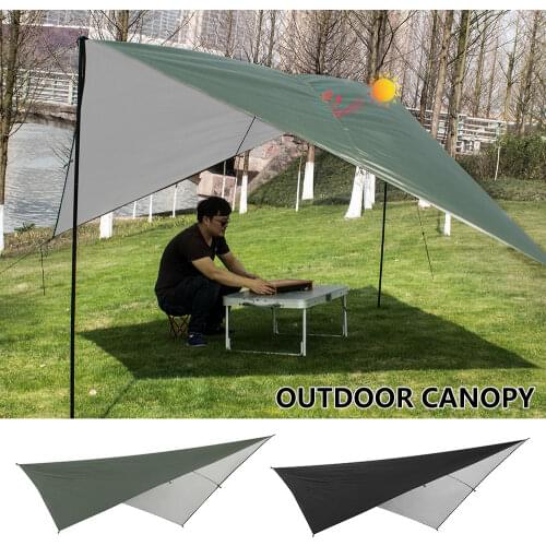 290x290cm Awning Waterproof Tarp Tent Shade Ultralight Garden Canopy Sunshade Outdoor Camping Hammock Rain Fly Beach Sun Shelter