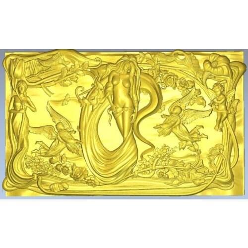 3d model relief for cnc in STL file format Panno_Deva_Angels
