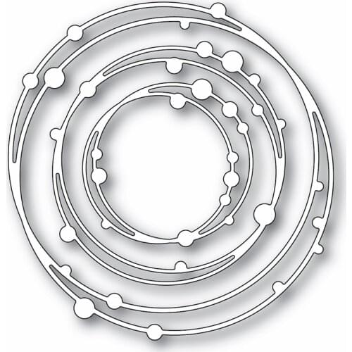 3D dot round border metal cutting dies cut die mold border Scrapbook paper craft knife mould blade punch stencils dies