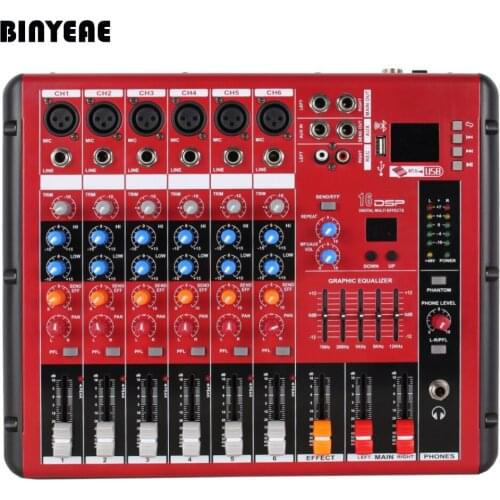 6 Channel Mixing Console Mezcladora De DJ Karaoke SMR601