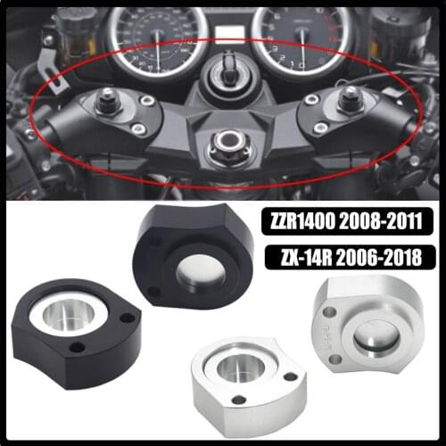 For Kawasaki Ninja ZX14R ABS 06-2018 ZZR 1400 08-11 Motorcycle CNC alumium handle bar risers clamp mount Clamp Extend Adapter