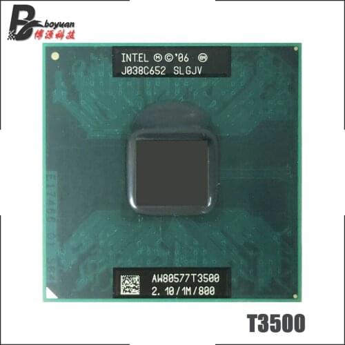Intel Mobile Celeron Dual-Core T3500 SLGJV 2.1 GHz Dual-Core Dual-Thread CPU Processor 1M 35W Socket P