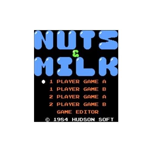 Nuts & Milk Region Free 8 Bit Game Card For 72 Pin Video Game Player