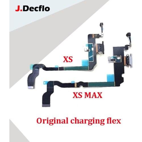 JDecflo 3pcs/lot ORIGINAL Charging Flex For iPhone XS XSMAX Charger Flex Original Pulled Or Original New Charging Flex Cable