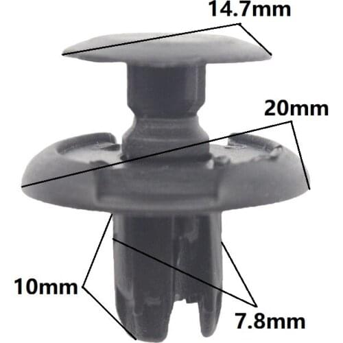 KA LI LI 7.8mm Auto Bumper Mudguard Special Nylon Clip Fastener For Honda Fender