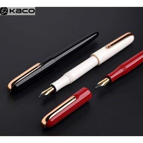 KACO Luxury pen Fountain Pen EF 0.38mm with gift box gold clip black Office business signature calligraphy ink pen boss for men
