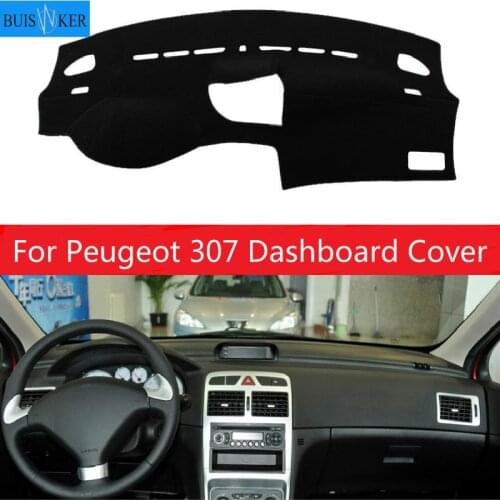 Car Dashboard Cover Dash Mat For Peugeot 307 Sun Shade DashMat Pad Carpet Anti-UV Automobile Protector Car Styling