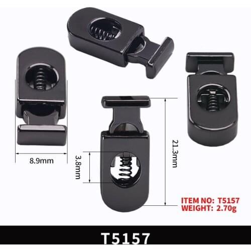 Lychee Life 50 Pieces Vintage Metal Color Stopper DIY Apparel Sewing Accessories Metal Clamp Stopper Cord Lock Toggle