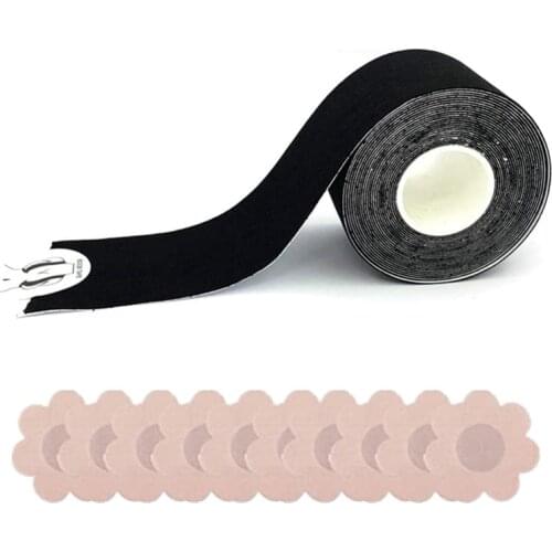 Breast Tape Instant Breast Lift Tape Body Tape with 10 Pcs Invisible Bob Tape for Big Breast A-E Cup