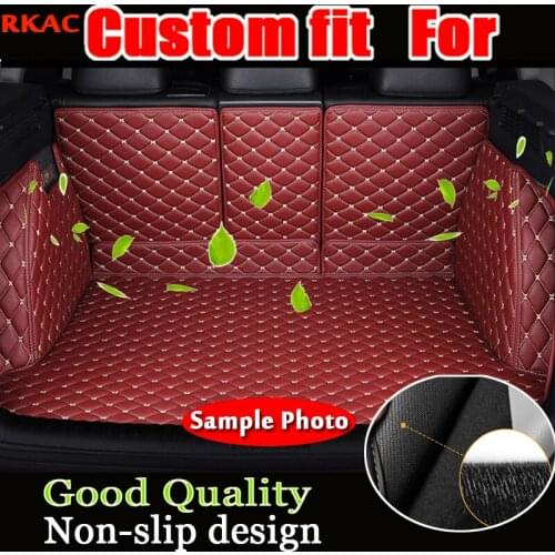 Custom fit pu leather car full trunk mats for ford s-max 2006 2007 2008 2009 2010 2011 2012 2013 2014 2015 5d cargo liner