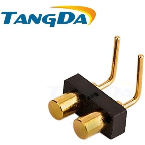 Pogo pin connector 2PIN pin bending pitch: 3mm 2p female seat brass pogopin TANGDA