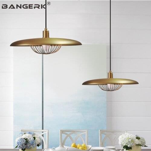 Industrial Wind Iron Wood Luminaire Vintage LED Pendant Light Nordic Design Loft Hanging Lamp Home Decor Pendant Lighting