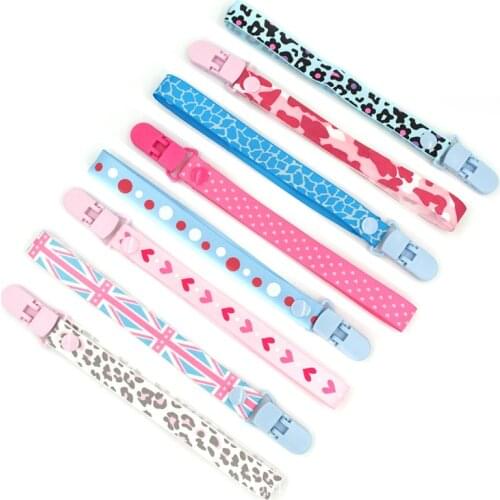 Adjustable Baby Pacifier Clip Chain Ribbon Dummy Soother Holder Chain Anti-drop Buckle Strap for Pacifier Baby Feeding