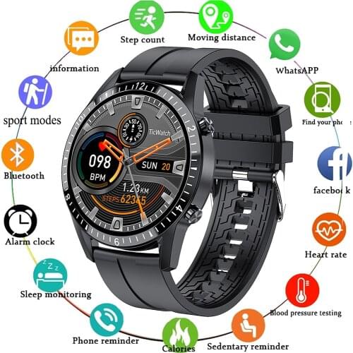 Smart Watch IP67 Waterproof 1.3Inch HD Full Touch Screen TPU Strap Bluetooth Connection For Android Ios Smartwatch Men