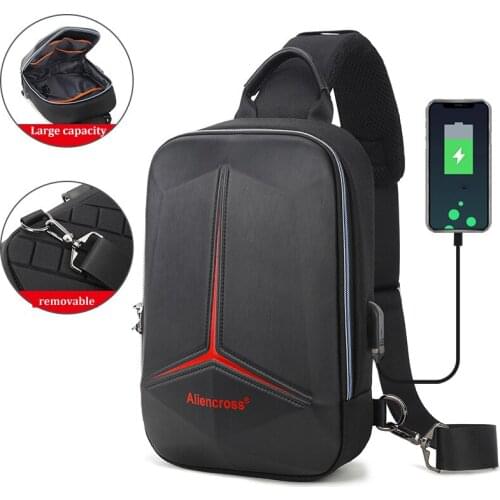 New Anti-theft lock Chest Bag for USB charging travel Shoulder bag High-quality Messenger Bags Waterproof Mens Crossbody Bag