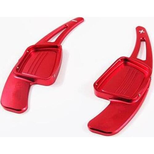 1 Pair Aluminum Steering Wheel Shift Paddle Extension Shifter Replacement For TTS 2015 2016 -Red Colour