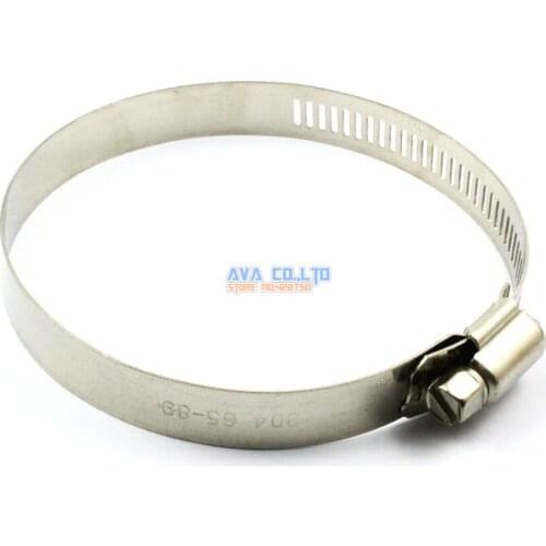 10 Pieces 65-89mm Stainless Steel Hose Clamp Worm Gear Hose Pipe Fitting Clamp