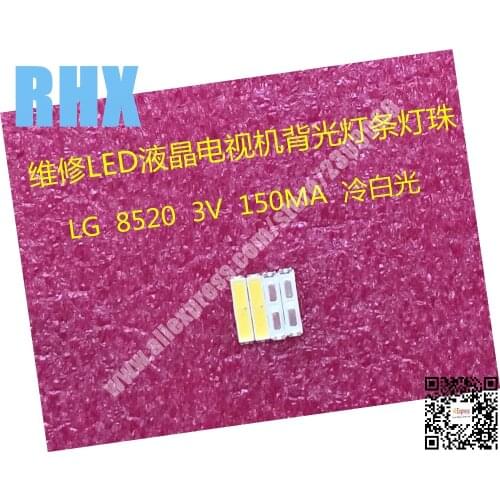 200piece/lot FOR Maintenance lg LED LCD TV backlight SMD LEDs 3V 8520 Cold white light emitting diode