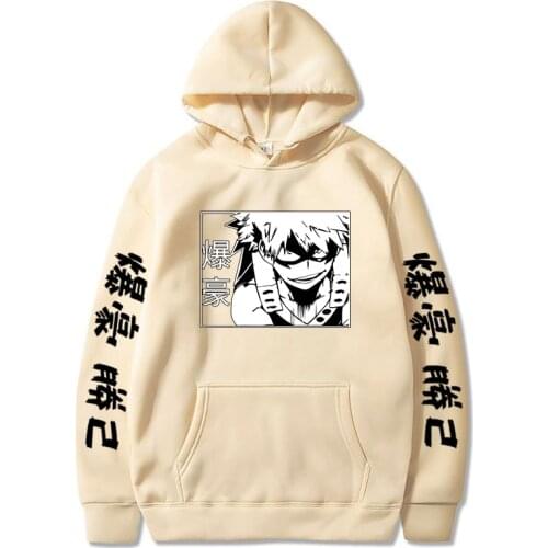 2021 Mens Hoodies My Hero Academia Anime Causal Student Sweatshirt Hip Hop Harajuku Cool Soft Tops Size XS-4XL