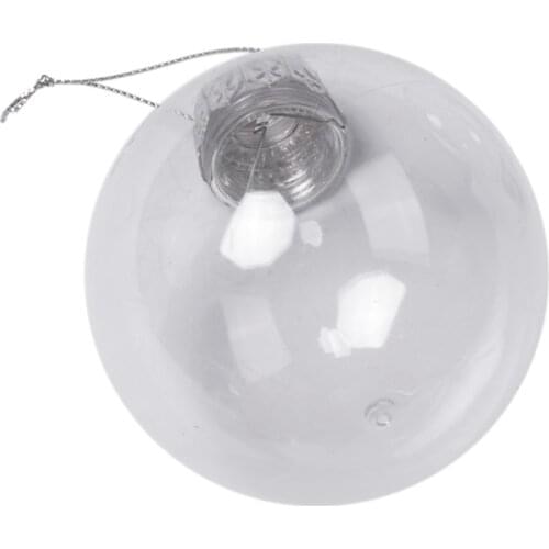 New 32 Pack 3.15 Inch Clear Plastic Fillable Ornament Balls, for DIY Craft Projects, Christmas, Wedding, Party, Home Decor