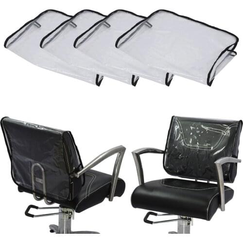 4x Chair Back Covers Hair Salon Beauty Professional Cover Waterproof Clear