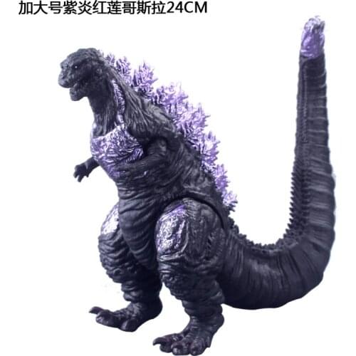 Large Burning Godzillas Toho King Ghidorah Movie Toy Hand-made Model Soft Glue Monster Mechanical Dinosaur Doll Toys
