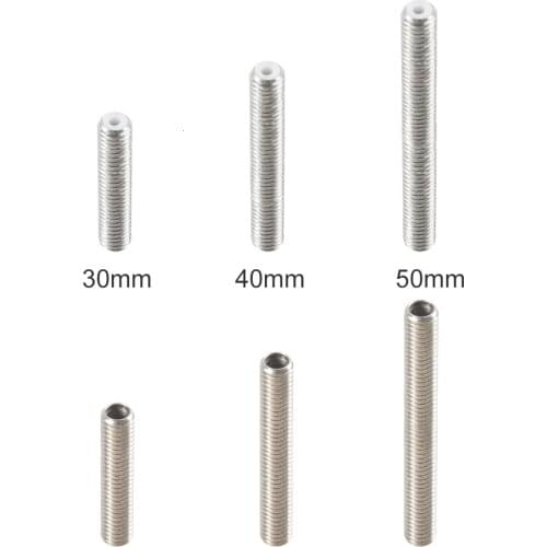 3D Printer Parts For Makerbot MK8 M6 1.75mm Filament Stainless Steel Throat PTFE Tube Nozzle Extruder Tube 30mm 40mm 50mm