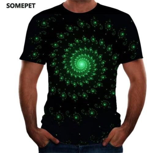 2020 new T-shirt mens summer short-sleeved funny T-shirt 3D printed lightning round neck T-shirt men and women hip-hop T-shirt