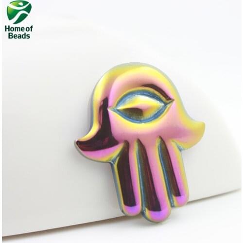 Hot sale fashion hematite rainbow Demon eye pendant accessories diy accessories HP1119