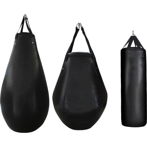 Heavy Duty Punching Bag for Adult Pear Shape Sandbag Indoor Garden PU Leather Boxing Bag for Trainning Kickboxing Muay Thai
