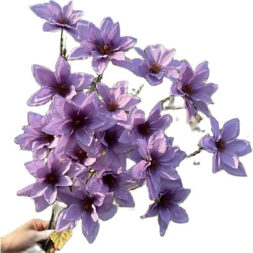 6Pcs Fake Lonh Stem Daffodil (4 Heads/Piece) 31" Length Simulation Autumn Narcissus Tazetta for Wedding Flowers