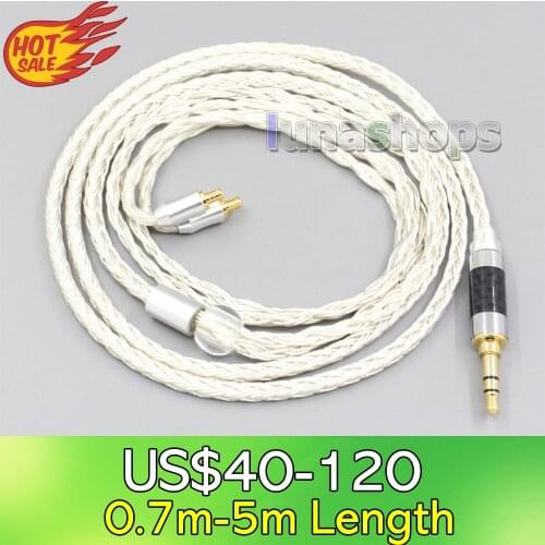 LN007220 16 Core OCC Silver Plated Earphone Cable For Audio Technica ath-ls400 ls300 ls200 ls70 ls50 e40 e50 e70 312A