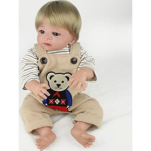 22" bebes doll reborn NPK brand realista boy girl reborn babies bath dolls toys children gift bonecas reborn de silicone menina